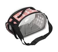 SPYMINNPOO Sac de Transport Transparent Pliable pour Animaux de Compagnie, Solide, Résistant aux Morsures, ventilé pour Chat, Chiot, Voyage en Plein Air, Plastique (M)