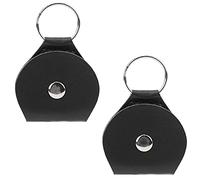 SPYMINNPOO Sac pour Médiators de Guitare, étui de Rangement pour Porte-clés en PU avec Boucle à Pression pour Médiators et Petits Objets, Accessoires pour Instruments de Musique Portables (Black)