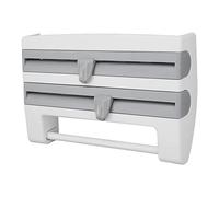 SPYMINNPOO Support Multifonctionnel de -Film Alimentaire avec Installation Facile pour la Cuisine, Organisateur de Distributeur de Film Alimentaire Mural pour un Usage Domestique (Bleu grisâtre)