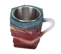 SPYMINNPOO Tasse de Livre Peinte, nouveauté 3D Pile de Livres Tasse à café en Résine 11oz Lavable au Lave-vaisselle pour les Amateurs de Littérature