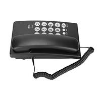 SPYMINNPOO Téléphone Filaire Multifonctionnel à Gros Boutons avec Fonction Muette pour Bureau, Maison, Hôtel, ABS KX-T504 (Black)
