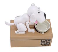SPYMINNPOO Tirelire Chiot de Dessin animé, Chien Mignon, Boîte à Pièces pour Tout-Petits, économie d'argent, Tirelire Portable pour Enfants (Chien Blanc)