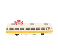 SPYMINNPOO Train de Trains en Alliage, Train de Simulation Léger et Musical avec Porte Ouverte, Modèle Interactif pour Les Enfants (Yellow)