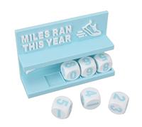 SPYMINNPOO Traqueur de Kilométrage de Course de Bureau, Blocs de Chiffres Décor de Course avec Un Design sophistiqué, pour Enregistrer Les Progrès de L'entraînement Marathon 5K 10K (Cyan)