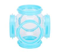 SPYMINNPOO Tube de Raccords de Tunnel de Canalisation Externe pour Hamster, pour Petits Animaux de Compagnie, Tubes de Jouets en Plastique Bleu/Rose avec évents pour L'entraînement, 2 Pièces, (Blue)