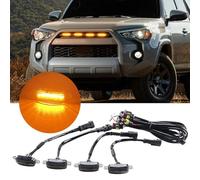 SPYMX Lot de 4 Feux de calandre de Voiture pour SUV Ford F-150 Raptor 2014-2020, Feux de calandre de Course Avant à LED, Accessoires extérieurs Automobiles,A Amber