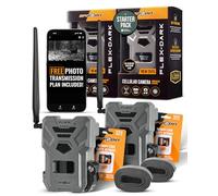SPYPOINT Flex-Dark Lot de 2 caméras cellulaires pour traînée sans vision | Vision nocturne de 30 m, réseau multi-cellules, LTE, GPS, étanche, déclencheur de 0,4 seconde, photo 40 MP, vidéo 1080p + son