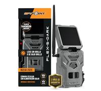 Spypoint Flex-S-Dark Caméra de Chasse cellulaire Solaire, Panneau Solaire intégré, Photos 40MP, vidéos 1080p avec Son, caméra sans Lueur Infrarouge, Vision Nocturne, détection de Mouvement