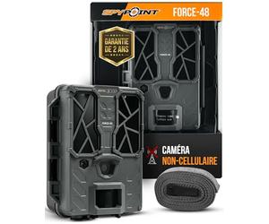 SPYPOINT FORCE-48 Caméra de Surveillance extérieure Non cellulaire, 48MP, vidéo 720p, 48 LED Faible luminosité, Vision de Jour et Nuit, portée de Flash et détection 24 m, écran LCD