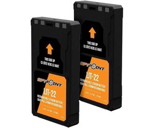 SPYPOINT LIT-22 Pack de 2 Batteries Rechargeables Lithium 7,4V 5,4Ah, pour caméras cellulaires Flex (M, S, E-36, Plus), câble de Chargement Secteur Inclus, Batterie extérieure Longue durée