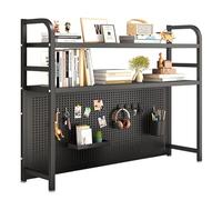 SPYQKHSH Étagère de Bureau à 2 Niveaux, Organiseur de Rangement for Bureau, Maison, dortoir(75x20x98cm)