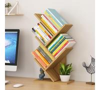 SPYQKHSH Étagère de Bureau en Forme d'arbre, étagères de Rangement à 4 Niveaux, étagère sur Pied for CD/Magazines/Livres(A)