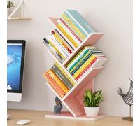 SPYQKHSH Étagère de Bureau en Forme d'arbre, étagères de Rangement à 4 Niveaux, étagère sur Pied for CD/Magazines/Livres(E)