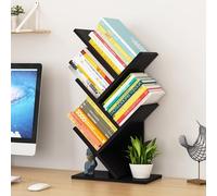 SPYQKHSH Étagère de Bureau en Forme d'arbre, étagères de Rangement à 4 Niveaux, étagère sur Pied for CD/Magazines/Livres(C)