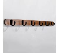 SPYQKHSH Porte-manteau mural robuste, crochets décoratifs en bois for entrée, chambre, salle de bain, for manteaux d'hiver, chapeaux, vestes(B,60cm)