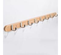 SPYQKHSH Porte-manteau mural robuste, crochets décoratifs en bois for entrée, chambre, salle de bain, for manteaux d'hiver, chapeaux, vestes(A,80cm)