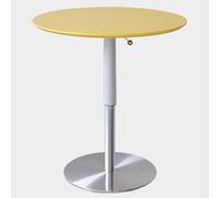 SPYQKHSH Table Basse Ronde à Plateau relevable, Table de pub réglable en Hauteur, Plateau en MDF + Socle en Acier Inoxydable, for Salle à Manger, bistrot, café, Bar, îlot de Cuisine(C,60x77cm)