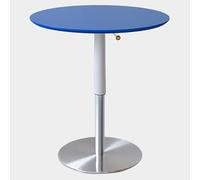 SPYQKHSH Table Basse Ronde à Plateau relevable, Table de pub réglable en Hauteur, Plateau en MDF + Socle en Acier Inoxydable, for Salle à Manger, bistrot, café, Bar, îlot de Cuisine(A,70x77cm)