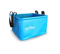 Spyra Seau à Eau Portable, Pliable, Durable avec Sangles, Bords renforcés Stables, matériau Flexible et Robuste pour extérieur/Jardin (Bleu)