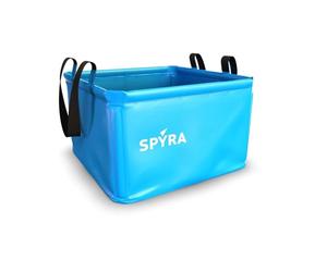 Spyra Seau à Eau Portable, Pliable, Durable avec Sangles, Bords renforcés Stables, matériau Flexible et Robuste pour extérieur/Jardin (Bleu)