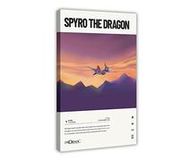 Spyro The Dragon (1998) Poster sur toile pour décoration de chambre à coucher, de bureau, de chambre, de style cadeau, 30 x 45 cm