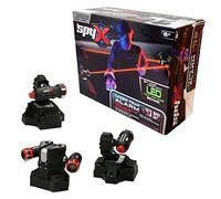 SpyX Détecteur de piège Lazer pour Enfants - Protégez-Vous avec des Faisceaux de Fil de Voyage Invisibles à Del pour des Missions d'espionnage Amusantes - Comprend 2 Faisceaux Super Lumineux et Une