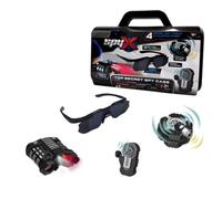 SpyX Étui espion Top Secret, kit d'agent secret junior avec vision nocturne, alarme de mouvement, lunettes d'espion, 6-12 ans