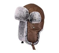 SPYXGS Chapeau d'hiver unisexe en peluche russe Ushanka Trapper Aviator Pilot Hat