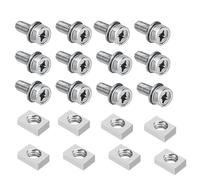 SpzcdZa Lot de 20 boulons et écrous de borne de batterie de moto M6 x 16 mm en acier inoxydable 304 avec écrous carrés