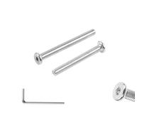 SpzcdZa Lot de 20 vis à tête plate hexagonale M8 x 55 mm pour lit de bébé, lit superposé, meubles en acier au carbone, filetage complet, oxyde noir (avec clé hexagonale)