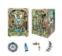 SQ-30 Kit de construction de maison miniature en bois pour adultes et adolescents - Casse-tête 3D en bois pour décoration de bibliothèque pour adultes - Ruines perdues