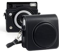 SQ40 Étui pour appareil photo instantané Fuji Instax SQ40-Étui de protection avec bandoulière réglable,Noir ,Style rétro