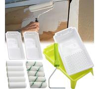 SQAQS 15PCS 4 Pouces Kit de Mini Rouleau de Peinture, Revêtement en Mousse Haute Densité Convient à Toutes les Peintures, pour Surfaces Lisses, pour Peinture et Amélioration des Meubles