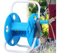 SQAQS Enrouleur de Tuyau 1/2” 45m, Support de Tuyau, Dévidoir Compact, Binstallation Autonome ou Montage Mural, Léger et Robuste, Transport et Stockage Faciles, Empêche le Tuyau de se Tordre