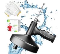SQAQS Furets Déboucheur Canalisation 10M, Déboucheur wc Serpent de Plombier Outil de Débouchage Professionnel Furet Plomberie pour Cuisine,Evier, Avec Gants et Flocons Effervescents