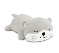 SQEQE Peluche loutre lestée, mignon, doudou en peluche, coussin en peluche, jouet en peluche, cadeau pour enfants et adultes, 25 cm