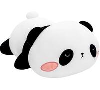 SQEQE Peluche panda lestée - Jouet et cadeau mignon - Coussin doux - 24 cm, 0,4 kg