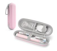 SQERO Étui de voyage pour brosse à dents électrique Oral-B Pro/iO, Philips Sonicare/Aquasonic, Oral B pour têtes de brosse à dents et accessoires, sac de transport rigide en polyuréthane étanche