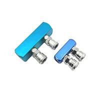 SQGGMOAUSC 1 raccord pneumatique à filetage femelle BSP de 6,35 mm et 1,27 cm - Raccord pneumatique de type C - Répartiteur de collecteur de gaz pour pompe à air (9 voies, 1,27 cm)