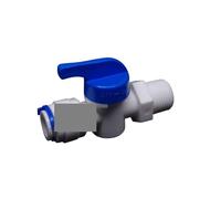 SQGGMOAUSC Raccord rapide en ligne de 0,95 cm, robinet à boisseau sphérique filetage mâle 3/8", raccord rapide, filtre à eau, système d'osmose inverse pour aquarium