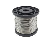 SQIANKUN Cable Acier Câble métallique multibrins en Acier Inoxydable 100, 304 M, Structure 7x7, diamètre 0.5mm-2mm, Fil Fin Doux, Support for Suspendre des vêtements Cable INOX(0.5mm (100M))