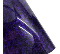 SQIANKUN Covering Carbone Film adhésif en Vinyle forgé en Fibre de Carbone Noir Brillant 50 cm x 300 cm for Capot de Voiture Covering Voiture(Forged Purple,50cm X 300cm)