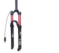 SQIANKUN Fourche VTT Réglage du Rebond de la Suspension VTT Fourche à air Double 26/27,5 pouces/29 Pouces Pièces de vélo à dégagement Rapide en Alliage de magnésium Fourches pour VéLo(27.5Red Remote)
