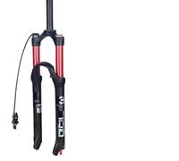 SQIANKUN Fourche VTT Réglage du Rebond de la Suspension VTT Fourche à air Double 26/27,5 pouces/29 Pouces Pièces de vélo à dégagement Rapide en Alliage de magnésium Fourches pour VéLo(29Red Remote)