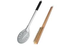 SQIANKUN Pelle Pizza Ensemble de brosses en cuivre for four à pizza, pelle, brosse nettoyage, accessoires for, 7/8/9 pouces(7 inch and Brush)