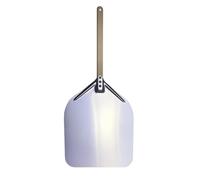 SQIANKUN Pelle Pizza Pelle à Pizza en aluminium, outils de levage plateau éplucher, manche bois antidérapant, palette gâteau, pain, fromage, accessoire tournage(12inch 90cm-02)