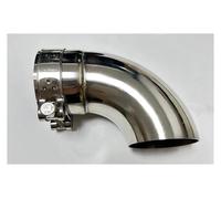 SQIFBA Accessoires Voiture Pièces Automobiles Suppresseur De Tuyau D'échappement Connexion Coudée De Sortie D'échappement en Acier Inoxydable Tube D'extrémité Silencieux(54mm)
