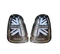 SQIFBA Feux Remorque Feu Arrière LED Pour Mini Pour Cooper R56 R57 R58 R59 07-13 Ensemble Phares Antibrouillard Feu Clignotant LED Feux arrière(Black Clear)