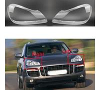 SQIFBA Phare Coque Couvercle De Phare Avant Voiture Pour Cayenne 2007 - 2010, Abat-jour, Coque Lentille En Verre Phare Avant Assemblage(Left and right)