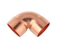 SQING Raccord de plomberie en cuivre pur, 1/4 "3/8" 1/2 "6.35 8 10 14 15 16-219mm ID, soudure d'extrémité en cuivre pur, coude à 90 degrés, coupleur de raccord de plomberie for climatiseur(ID 35mm Wal